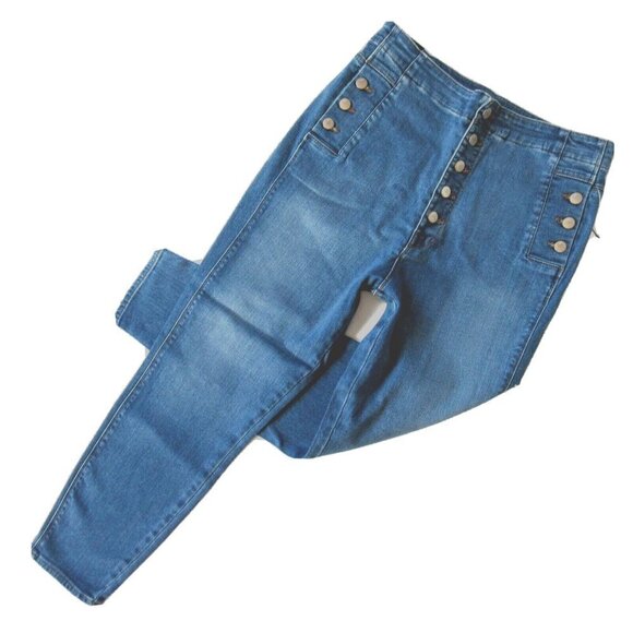 NWT J Brand Natasha in Lovesick Sky High Crop Skinny Buttonfly Stretch Jeans 32